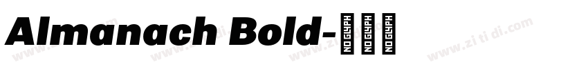 Almanach Bold字体转换